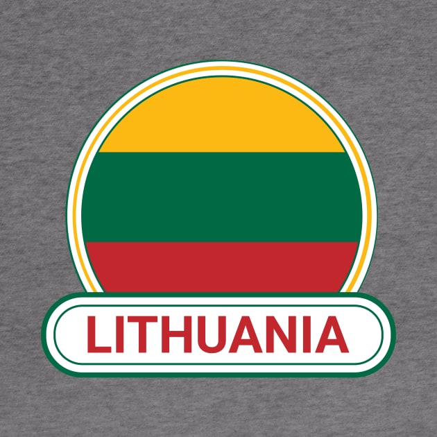 Lithuania Country Badge - Lithuania Flag by Yesteeyear